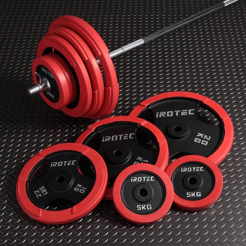 Amazon | IROTEC（アイロテック）ラバーバーベル120KGセット 径28mm