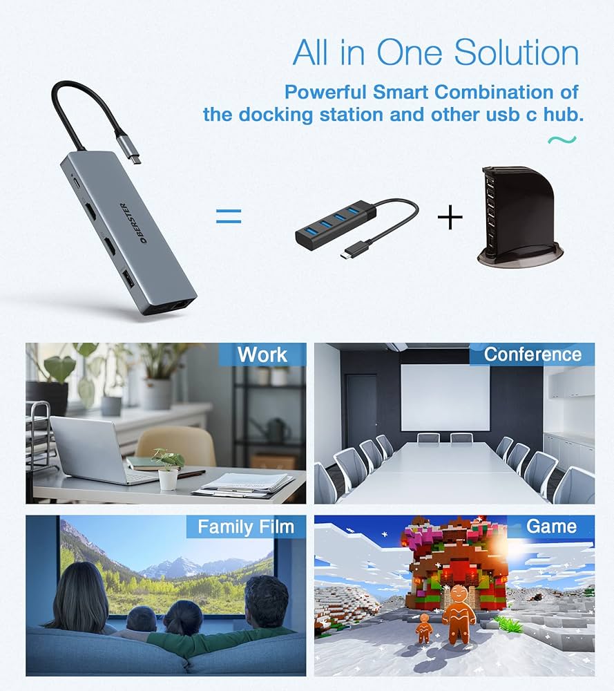 Amazon | OBERSTER USB Cハブ トリプルディスプレイ ドッキング