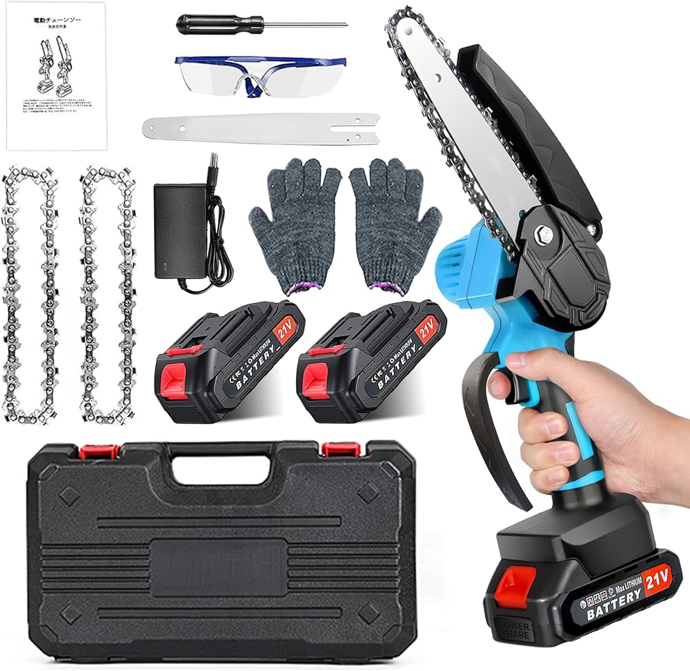 Amazon | 【強化版】チェーンソー 充電式 ハンディ 電動チェーンソー