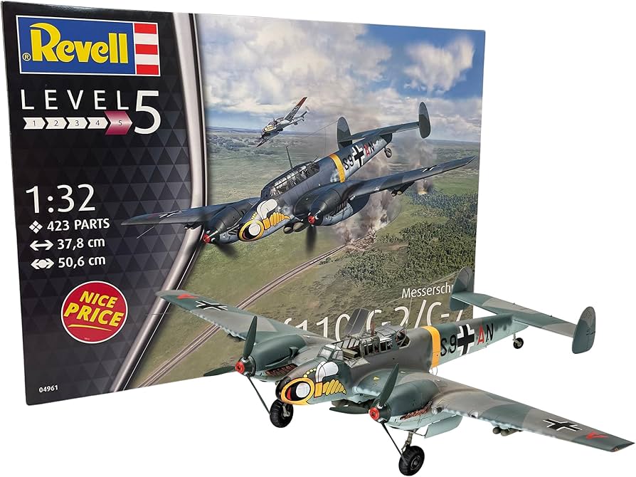 Amazon | ドイツレベル 1/32 ドイツ空軍 メッサーシュミット Bf110 C-7