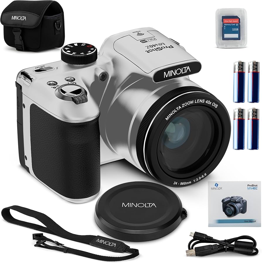 Amazon.com : Minolta MN40Z 20MP Digital Camera – 40x Optical Zoom