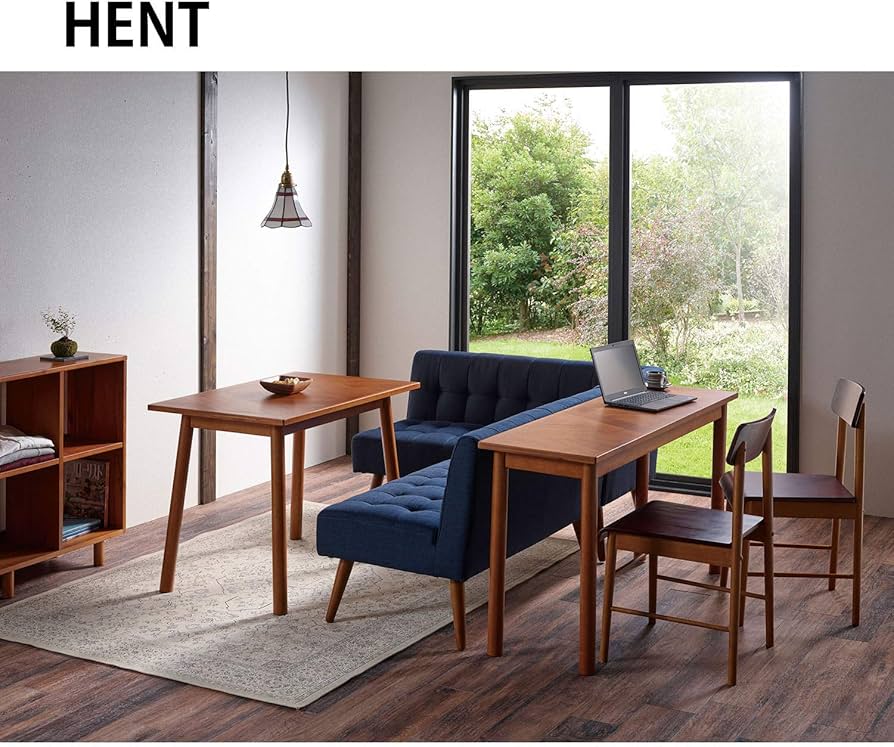 Amazon｜弘益 ヘント ダイニングテーブル ブラウン HENT-DT90 約68×90