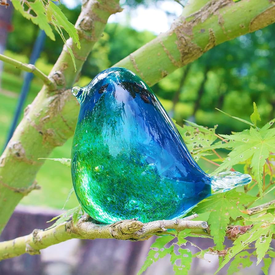 Amazon.co.jp: Quligeta Hophen アートガラス 鳥 置物 ハンドメイド