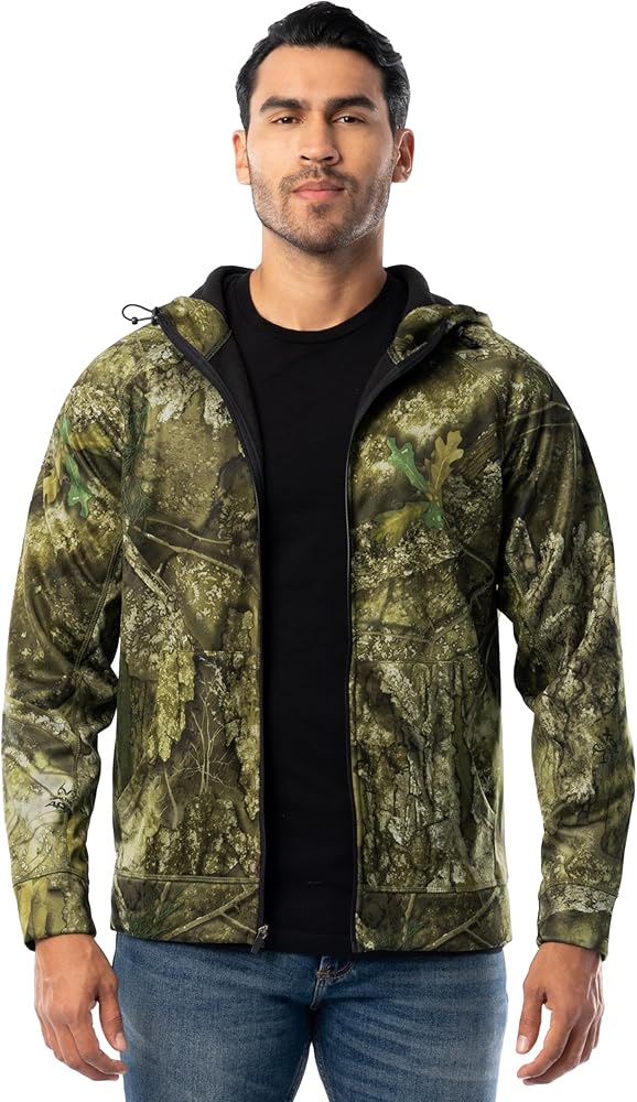 Realtree Men's Performance Bonded Fleece Zip Hoodie, Realtree APX