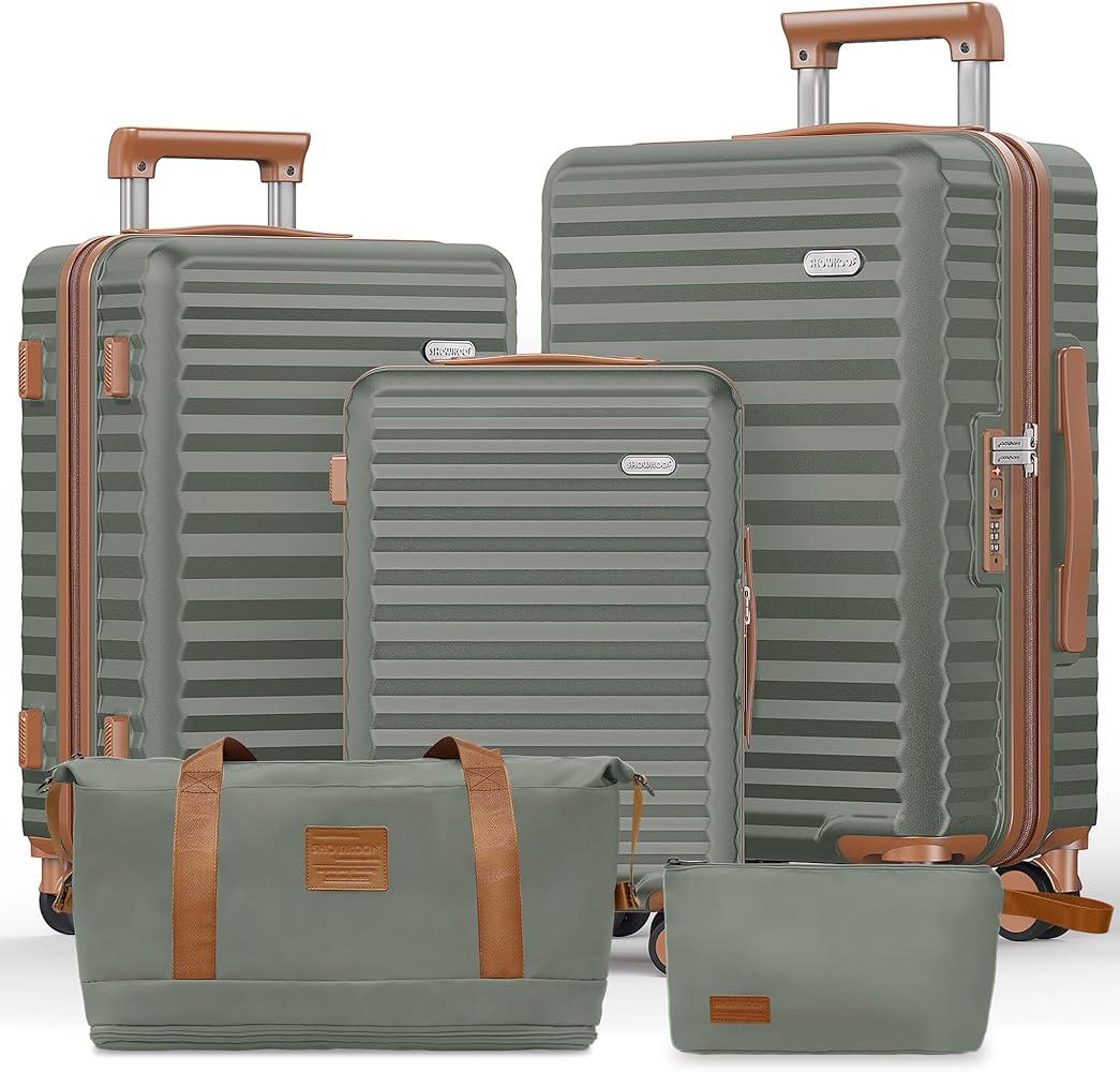 Amazon.com | SHOWKOO Luggage Sets 3 Piece Hardside Expandable