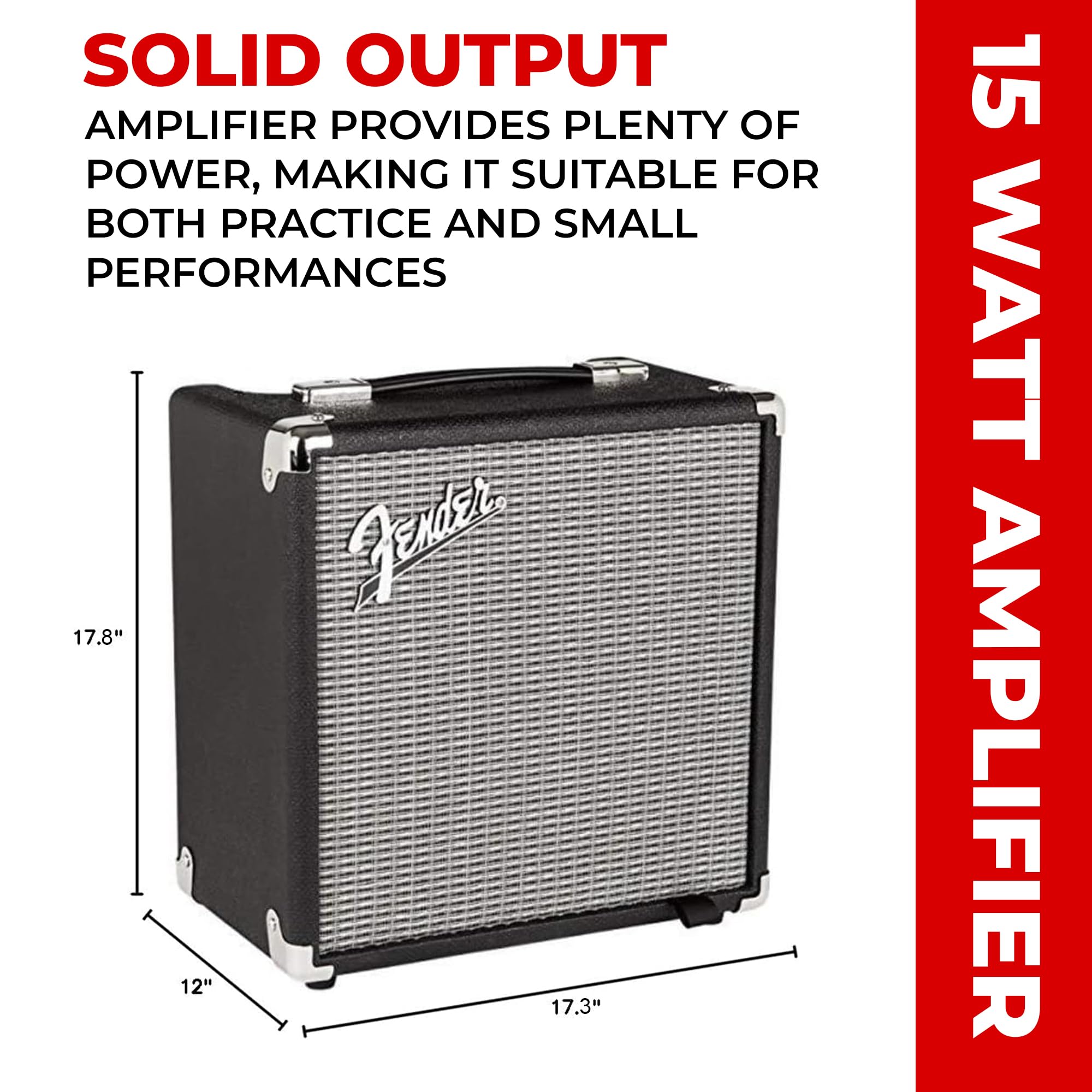 Amazon.co.jp: Fender Rumble 15 低音コンボアンプバンドル 計器