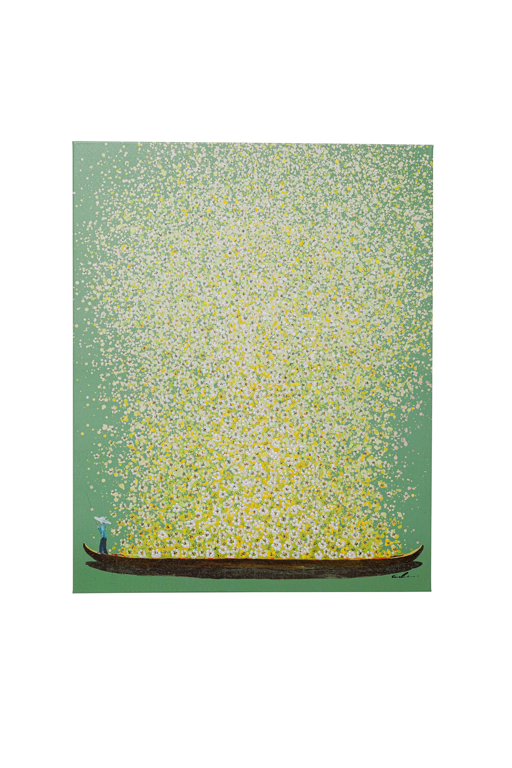 Amazon.co.jp: KARE カレ 正規品 絵画 フラワーボート グリーン