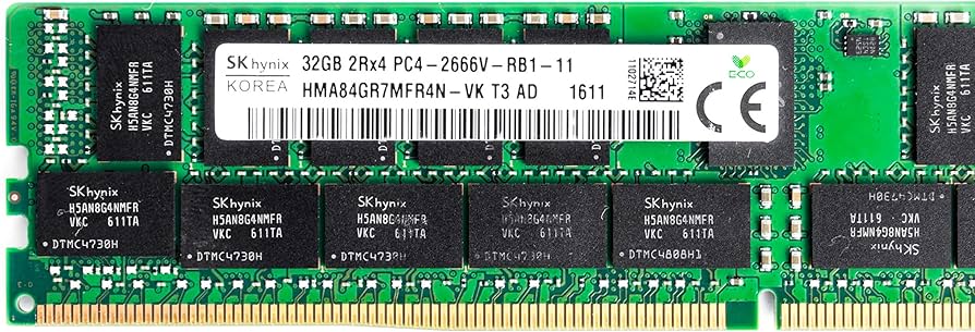 SK HYNIX 32GB PC4-2666V-R DDR4 Registered ECC 2RX4 Memory