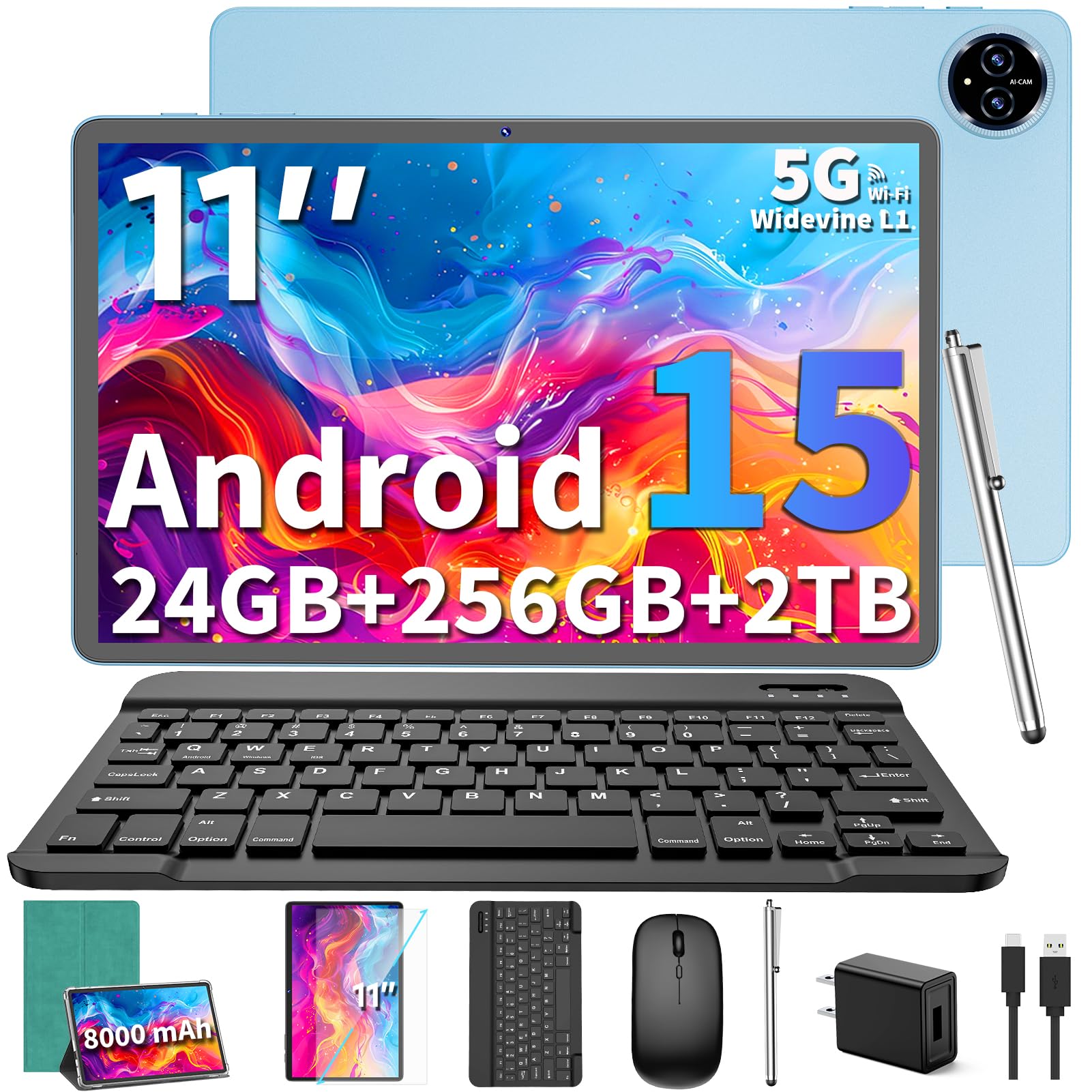 Amazon.com : Android 15 Tablet, 2025 Upgraded 11 inch Android