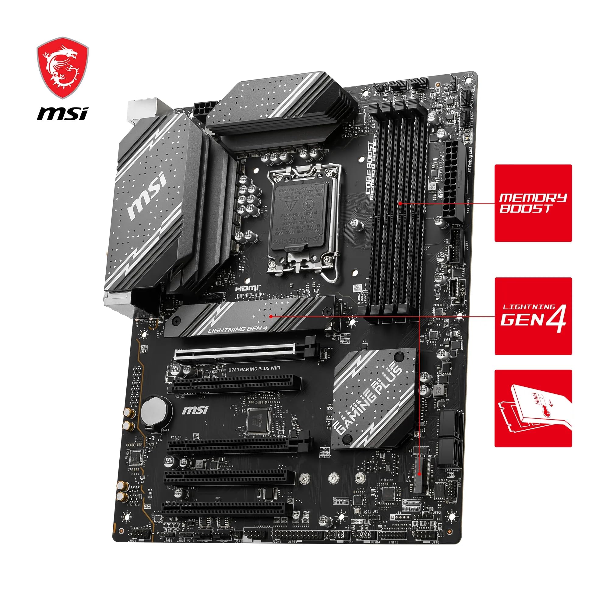 Amazon.com: MSI B760 Gaming Plus WiFi V1 Motherboard, ATX