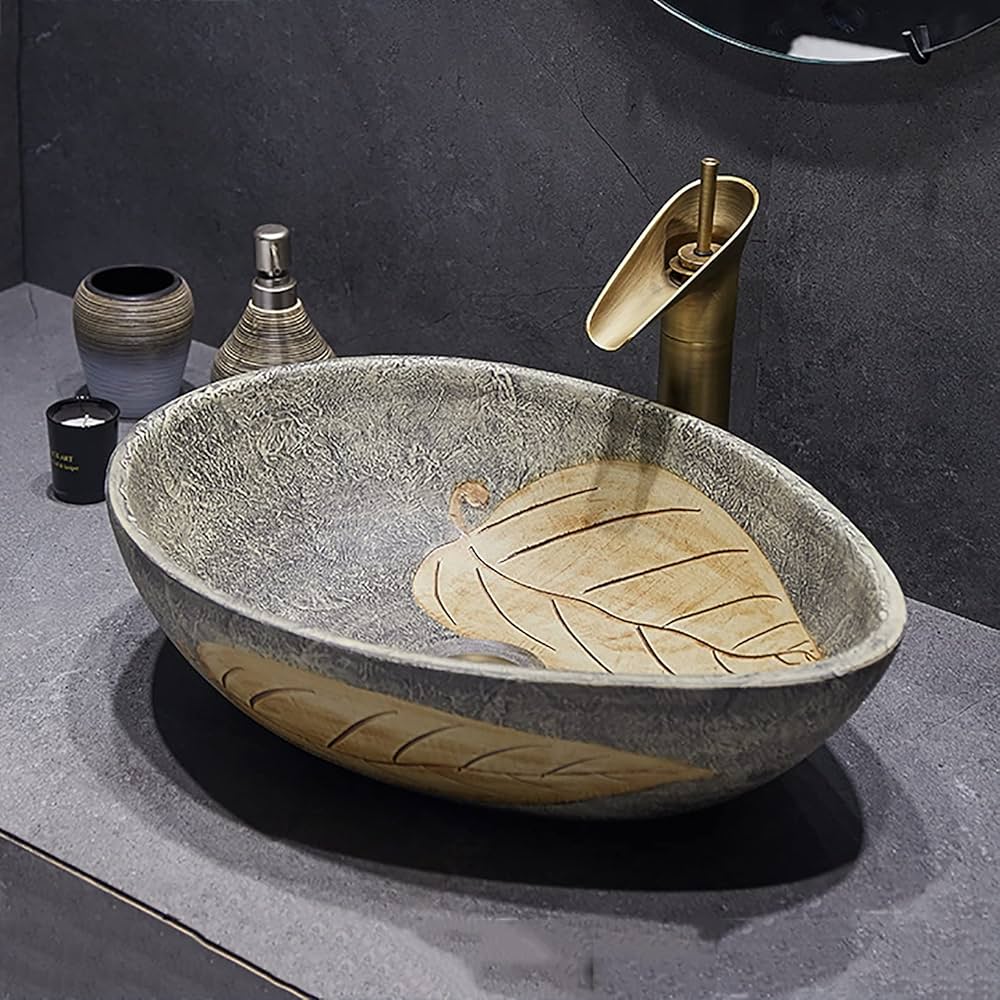 Amazon.co.jp: おしゃれ 洗面ボウル 置き型 洗面ボール 楕円形 洗面台