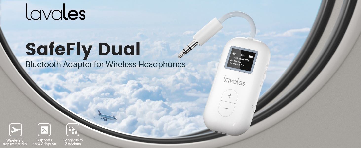 Amazon.com: SafeFly Dual Bluetooth Transmitter with Screen for 2