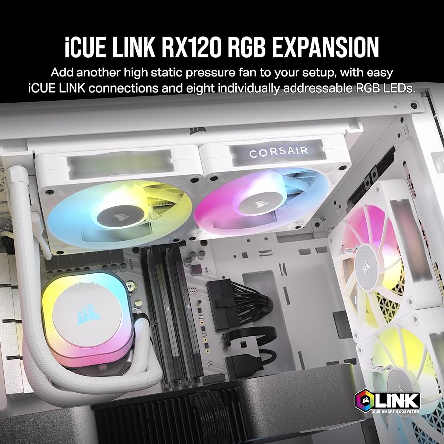 Amazon.com: CORSAIR iCUE Link RX120 RGB 120mm PWM Fan - Magnetic