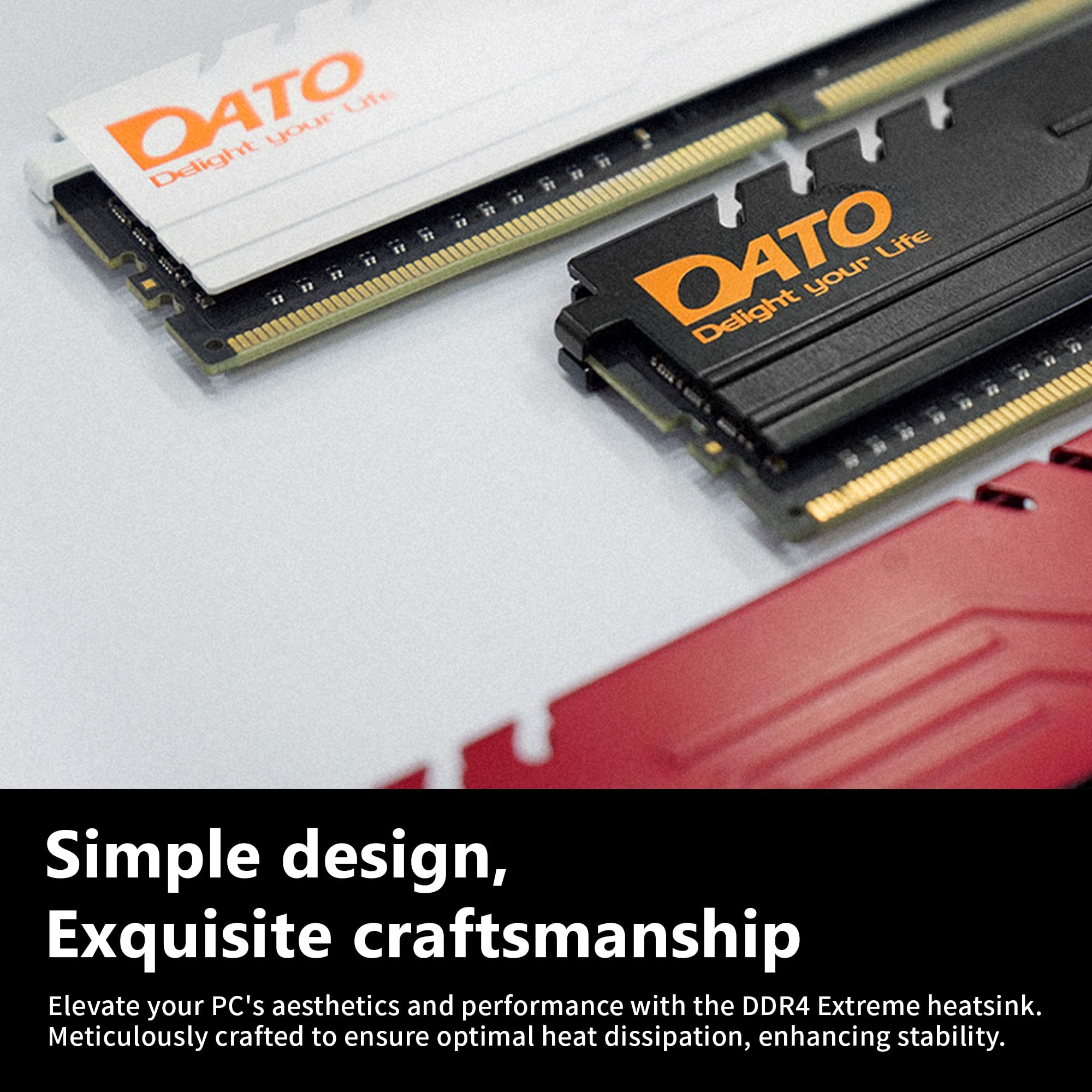 DATO 16GB RAM (8GBx2), DDR4 3200MHz with Heatsink, PC4-25600 CL16