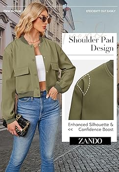 Amazon.com: Zando Army Green Spring Jackets for Women 2026 - Green