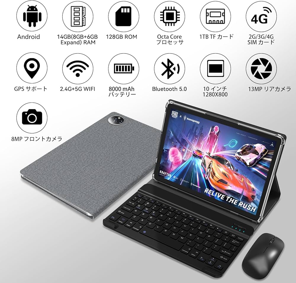Amazon.co.jp: Androidタブレット最新 2026タブレット10インチ WIFI