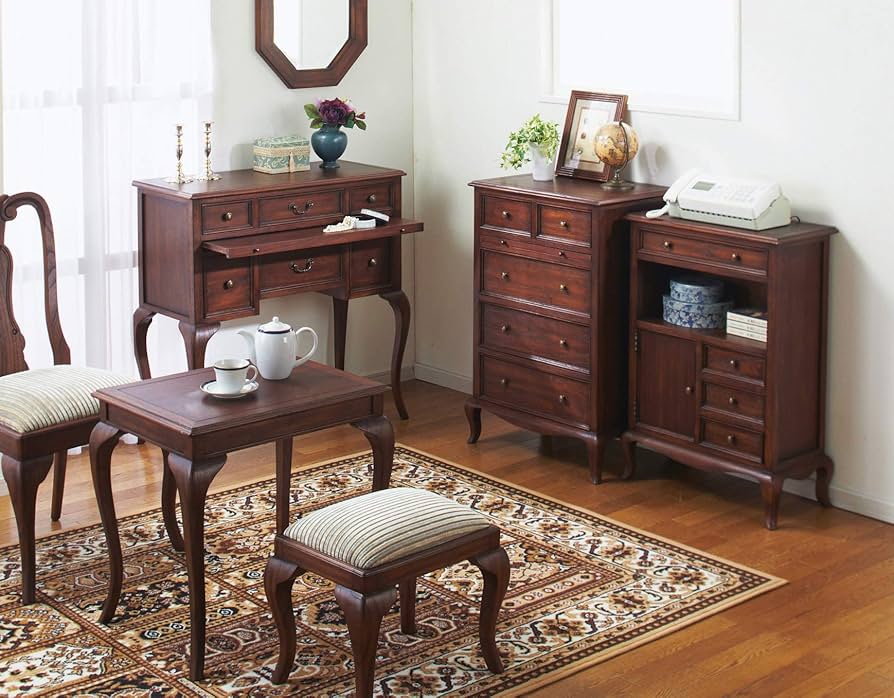 Amazon｜電話台 ファックス台 FAX台 アンティーク風 猫脚 英国風