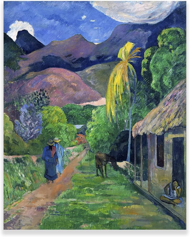 Amazon.co.jp: ポール・ゴーギャン ウォールアート - タヒチの道 絵画