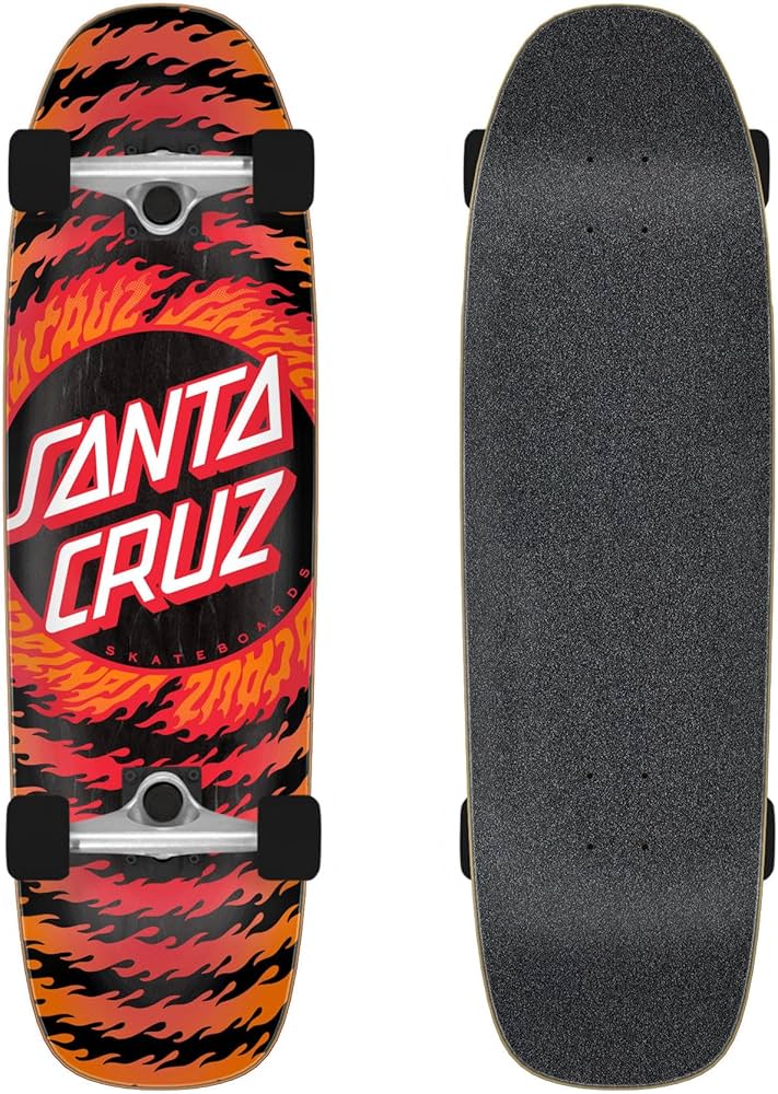 Amazon.com: SANTA CRUZ Flame Ringed Dot 8.4in x 29.4in Street