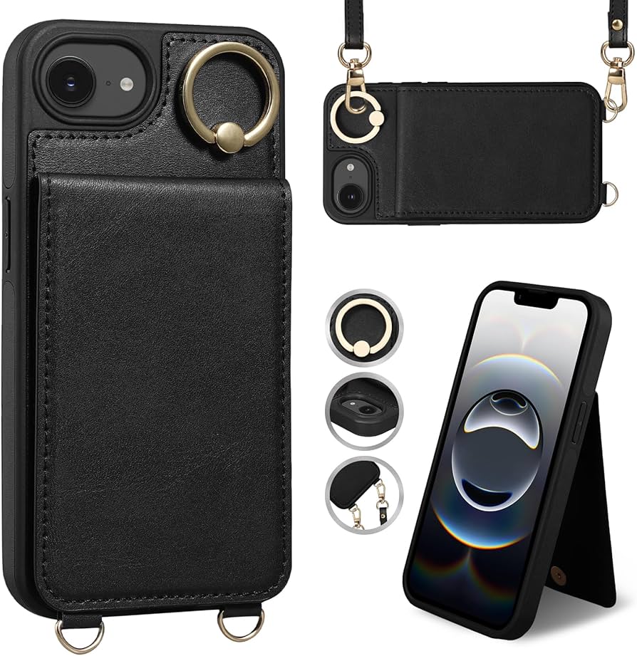 Amazon.co.jp: Rssviss iPhone 16e ケース ショルダー付き 手帳型 い