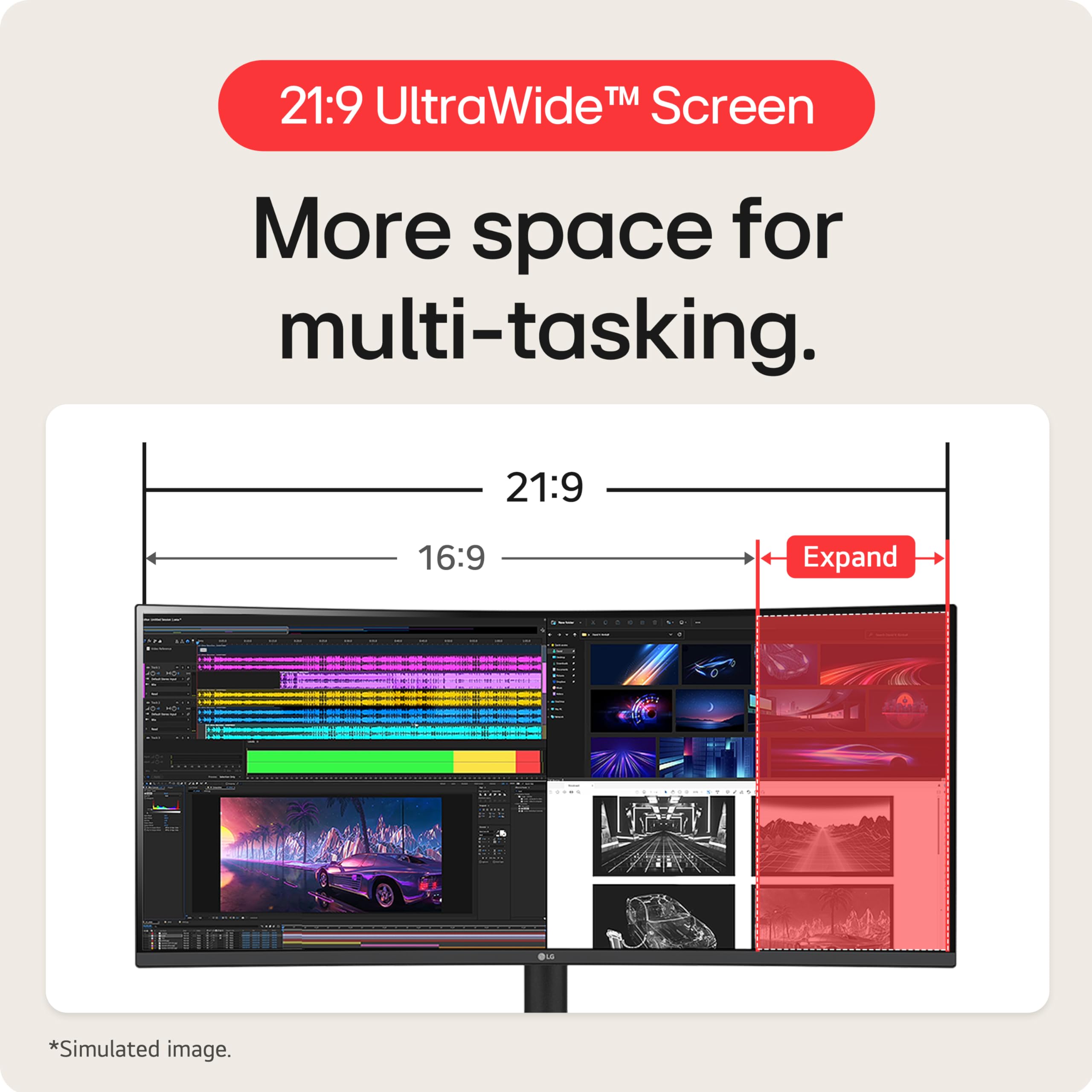 Amazon.co.jp: LG 40WP95C-W 40” UltraWide Curved WUHD (5120 x 2160