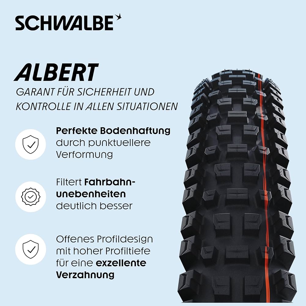 Amazon | Schwalbe MTB自転車タイヤ - 27.5 x 2.60-65-584 - グリップ