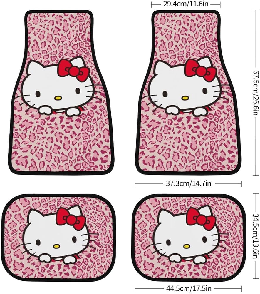 Amazon | 車用フロアマット ハローキティ ピンクのヒョウ柄 カーマット