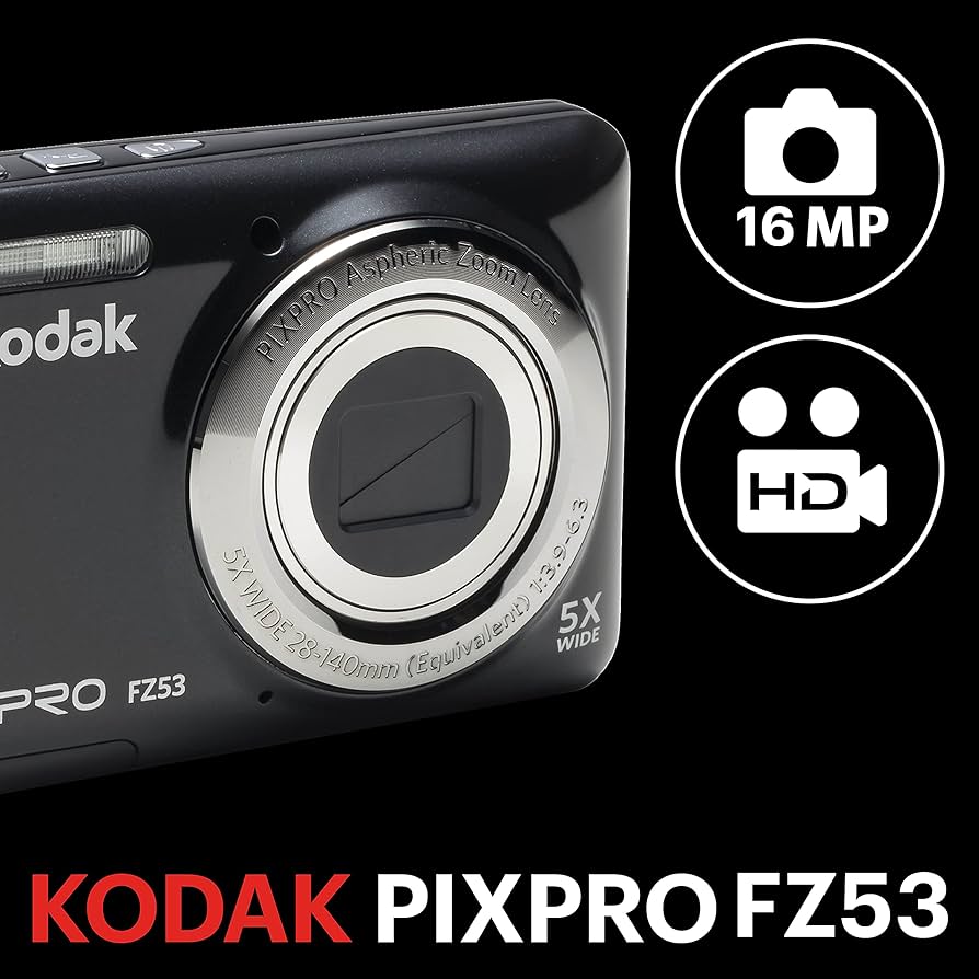 Amazon.com : Kodak PIXPRO Friendly Zoom FZ53-BK 16MP Digital