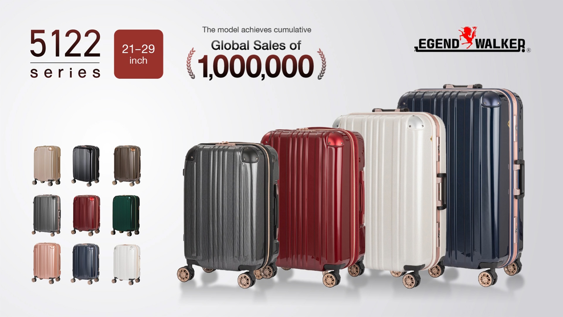 Amazon.com | LEGEND WALKER Hardside Expandable Zipper Luggage