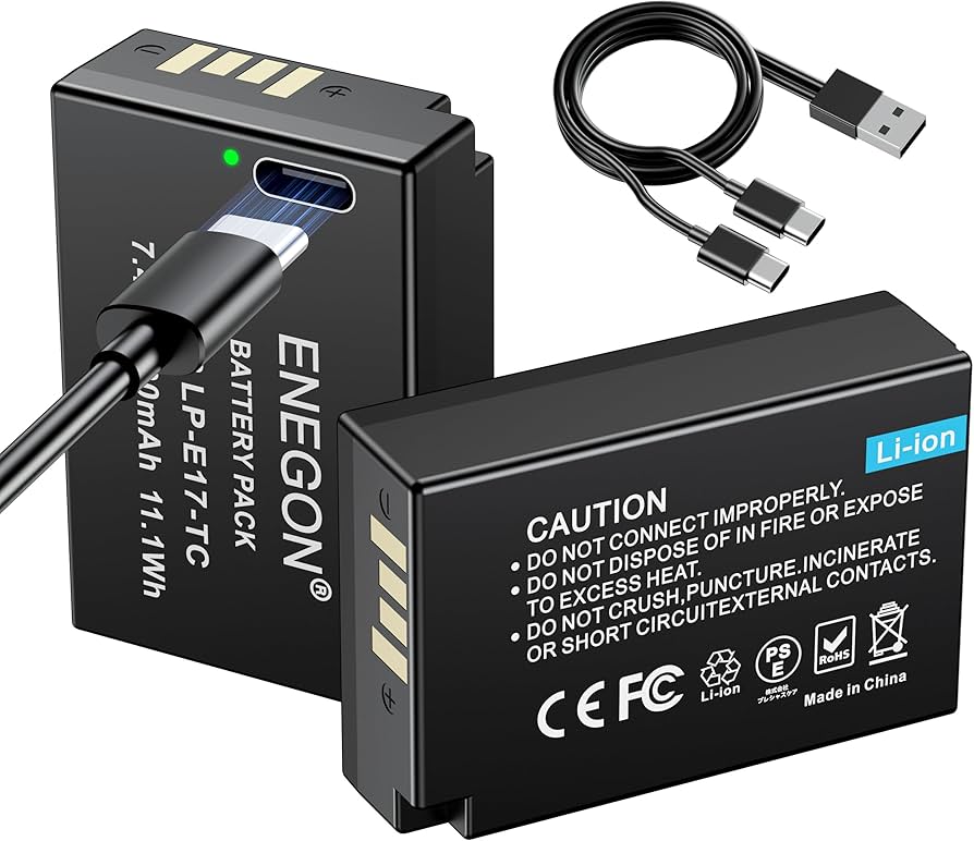 Amazon.co.jp: ENEGON LP-E17 LP E17 交換用Type-C 直接充電ポート