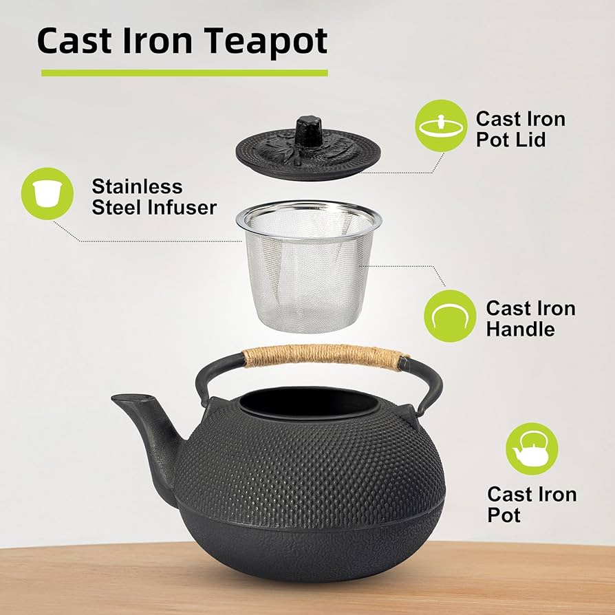Amazon.com | suyika Japanese Tetsubin Cast Iron Teapot Tea Kettle