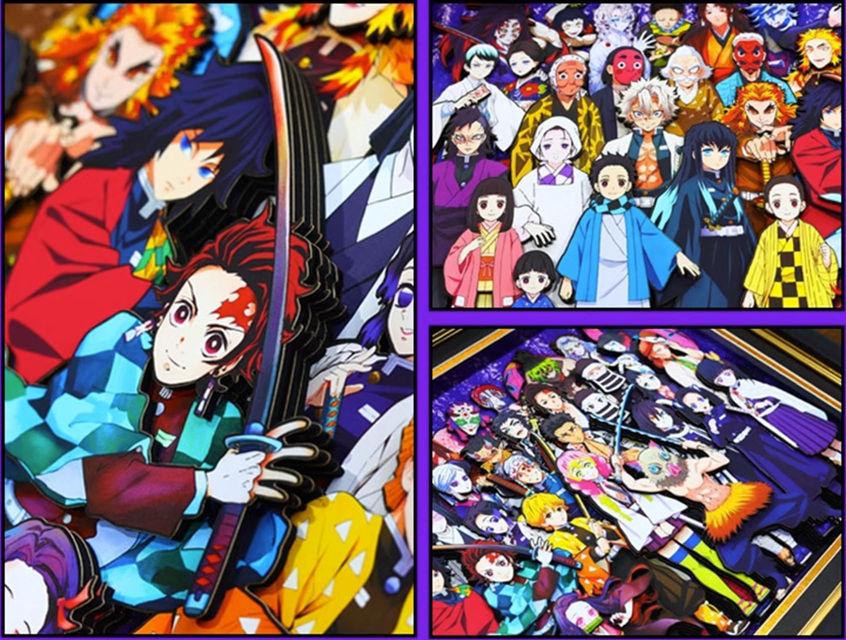 Amazon.co.jp: 鬼滅の刃 全員アニメ額縁 装飾画 飾り絵 アニメ 人物