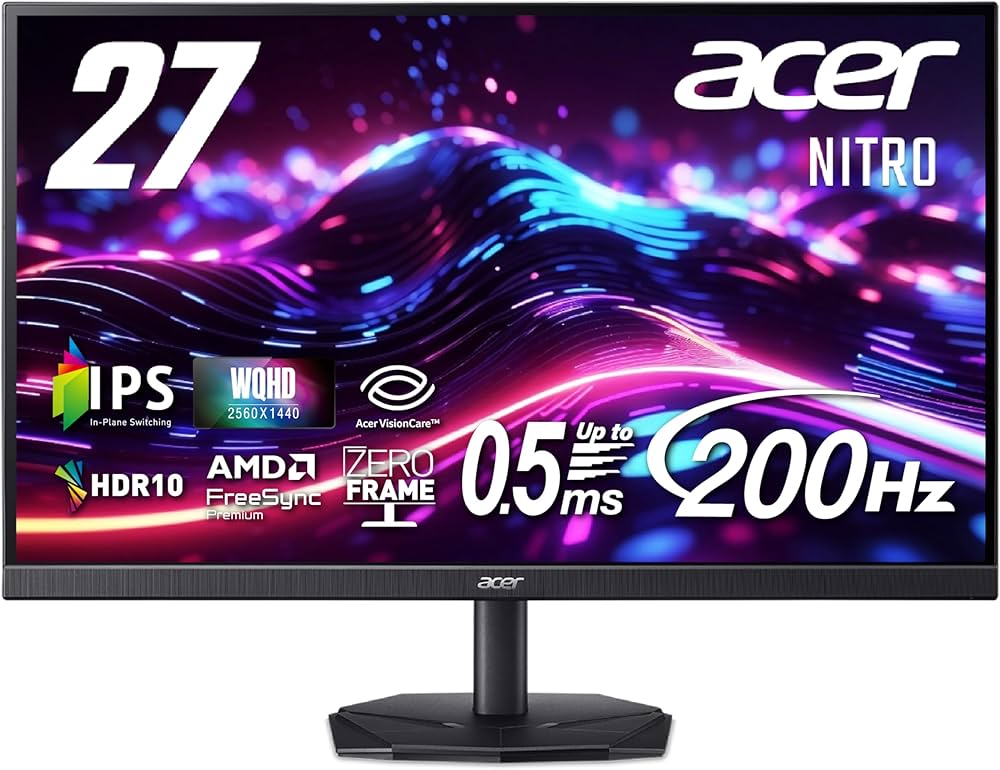 Amazon.co.jp: Acer 27インチ IPS WQHD 非光沢 200Hz 0.5ms DCI-P3 90