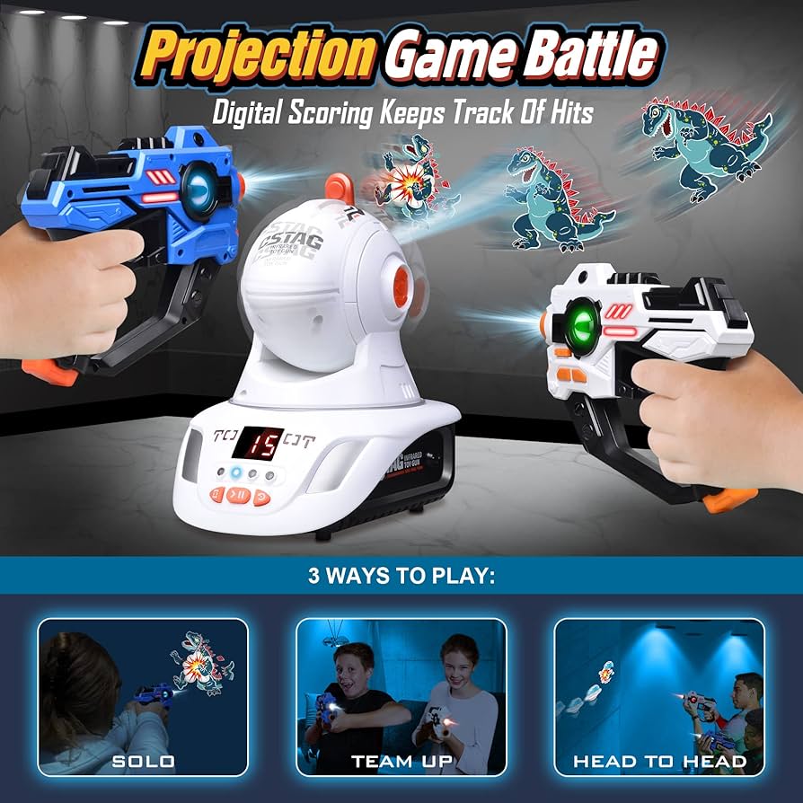 Amazon.com: Laser Tag, 2 Lazer Toy Gun of Projector with Digital