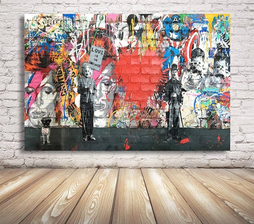 Amazon.co.jp: Faicai Art バンクシー グラフィティ ストリートアート