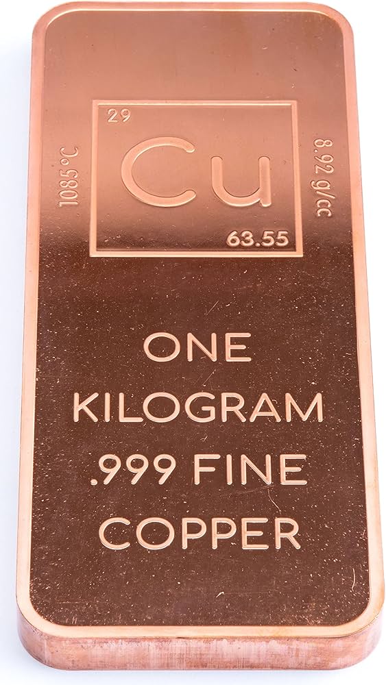 Amazon.co.jp: 1キロ .999純銅バー地金 エレメントデザイン-ユニークな