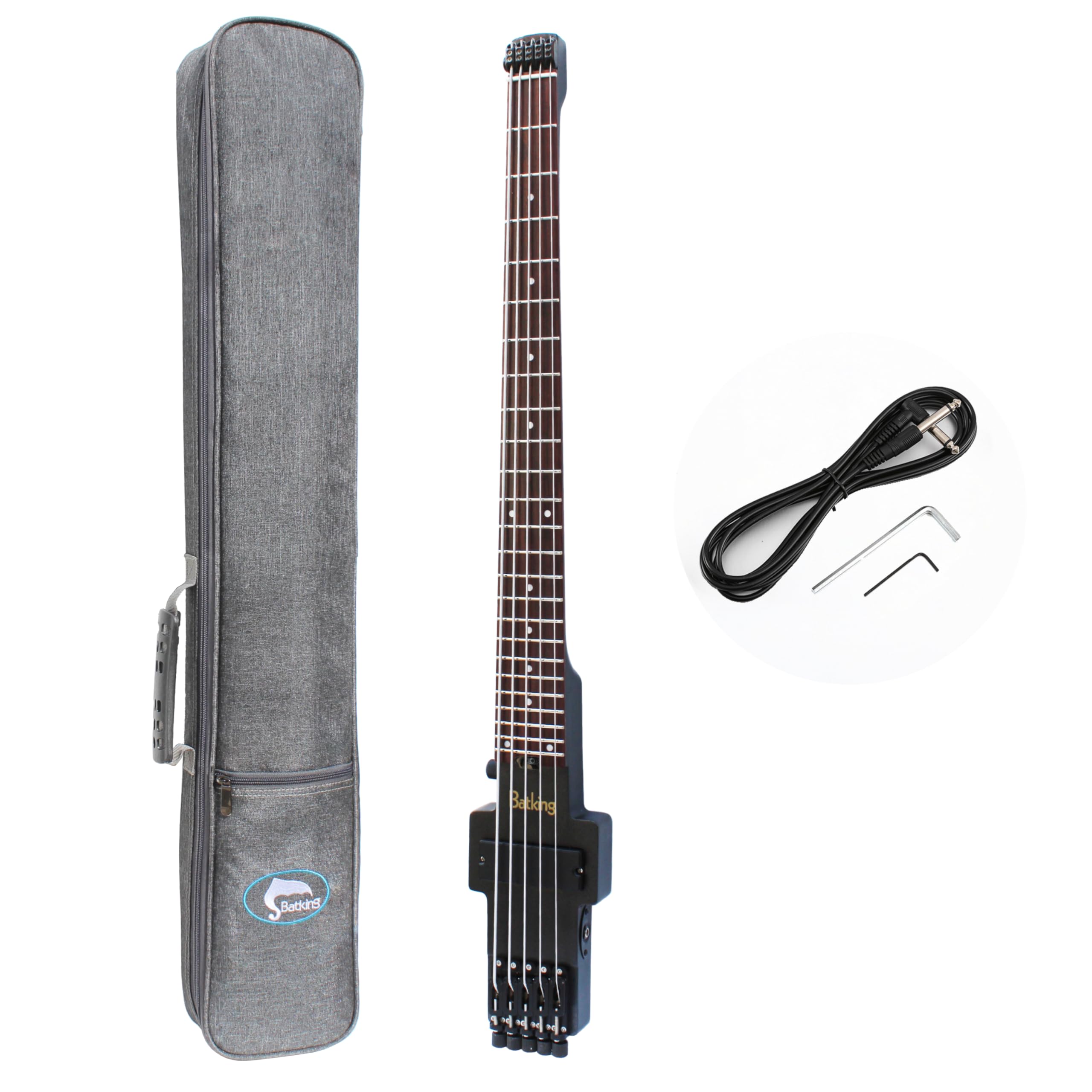 Amazon.com: Batking Travel Bass Guitar Electric Headless Bass, 5