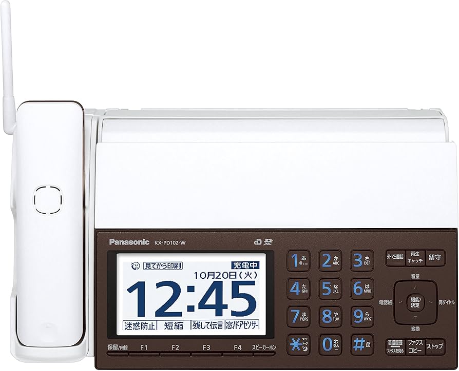 Amazon.co.jp: Panasonic KX-PD102D-W Cordless Digital FAX, Piano