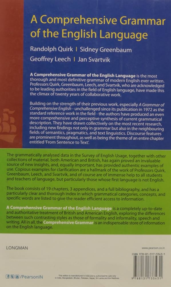 COMPREHENSIVE GRAMMAR OF THE ENGLISH LANGUAGE: Randolph Quirk