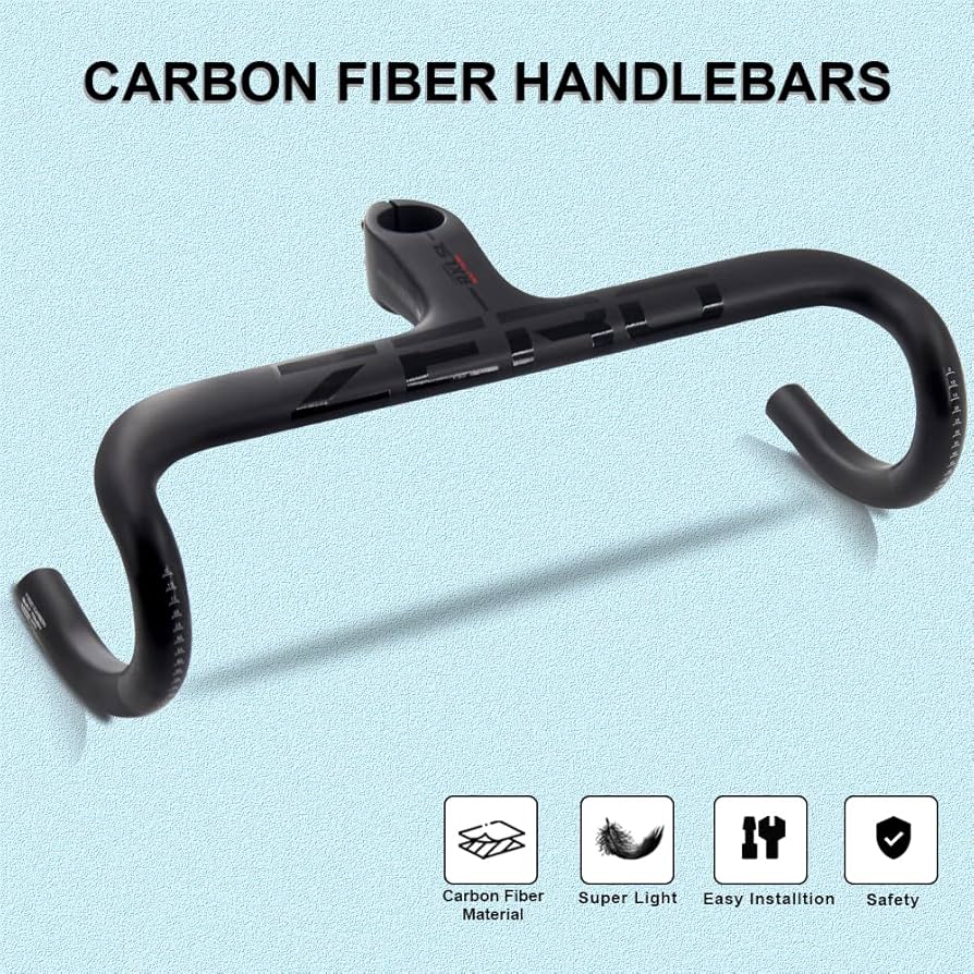 Amazon.co.jp: カーボンハンドルバー ドロップ1-1/4