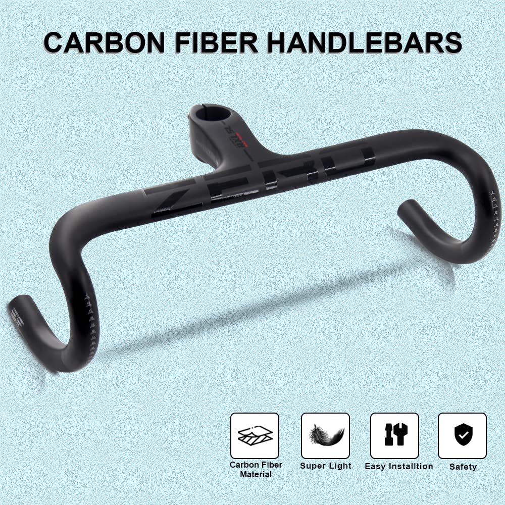 Amazon.co.jp: カーボンハンドルバー ドロップ1-1/4