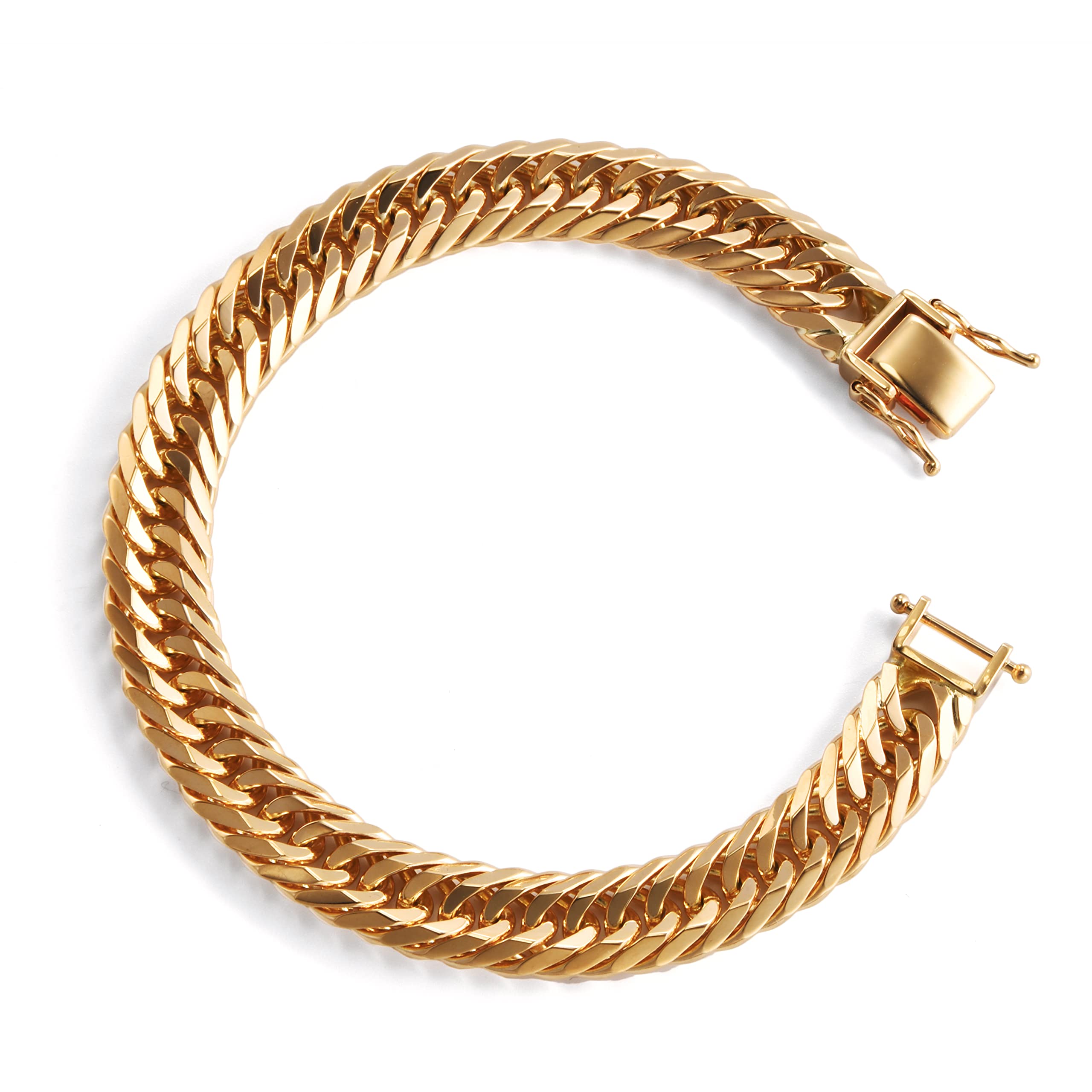 Amazon.co.jp: Speranza K18 18K Gold Kihei Bracelet, 8 Sided Triple