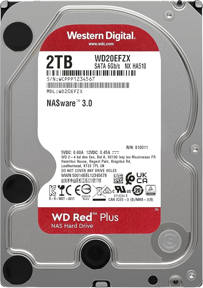 Amazon | WD20EFZX [WD Red Plus（2TB 3.5インチ SATA 6G 5400rpm
