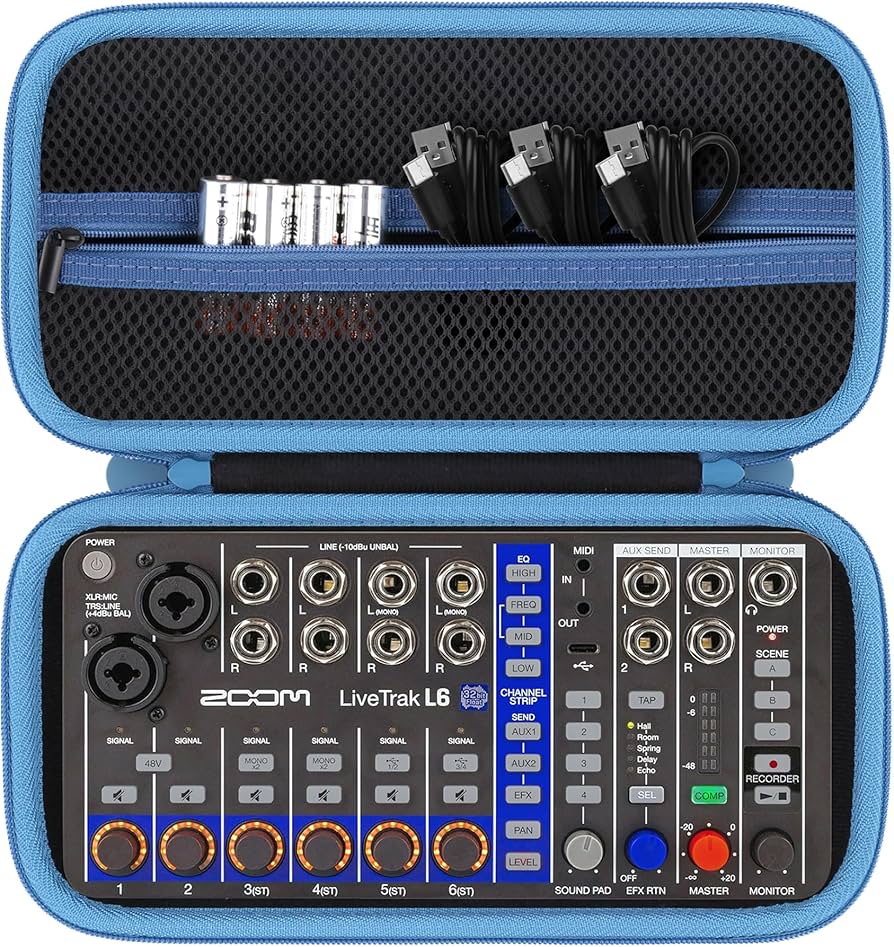 Amazon.com: co2CREA Hard Case for Zoom LiveTrak L-6 / L6 Digital