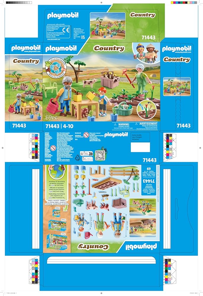 Amazon.com: PLAYMOBIL Country 71443 Garden with Grandparents