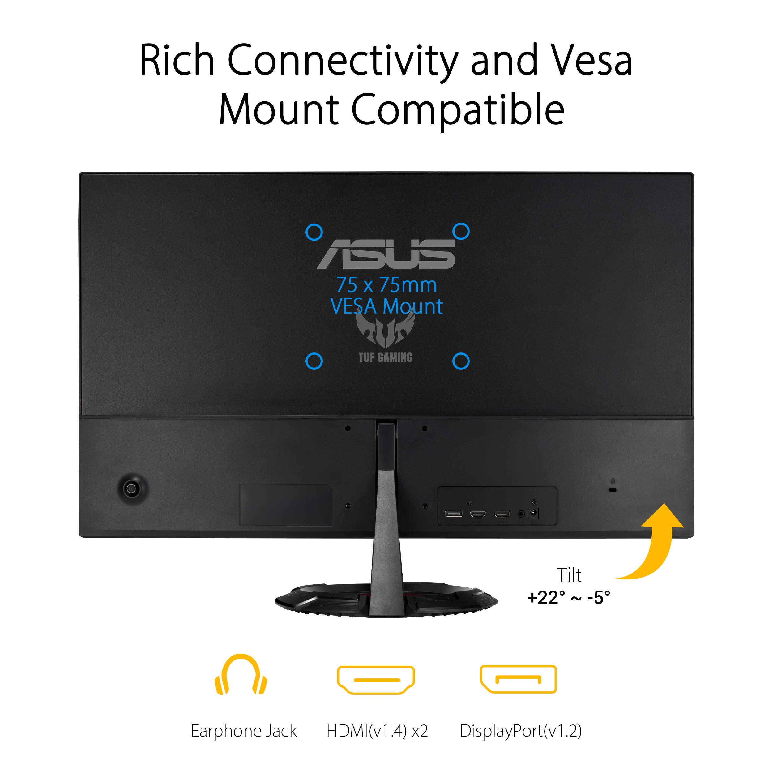 Amazon.com: ASUS (VG249Q1R TUF Gaming 23.8” 1080P Monitor - Full