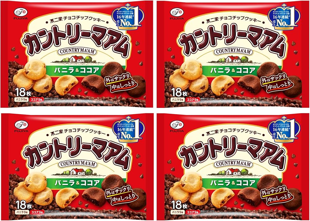 Amazon.co.jp: 不二家 カントリーマアム 18枚×4袋 : 食品・飲料・お酒