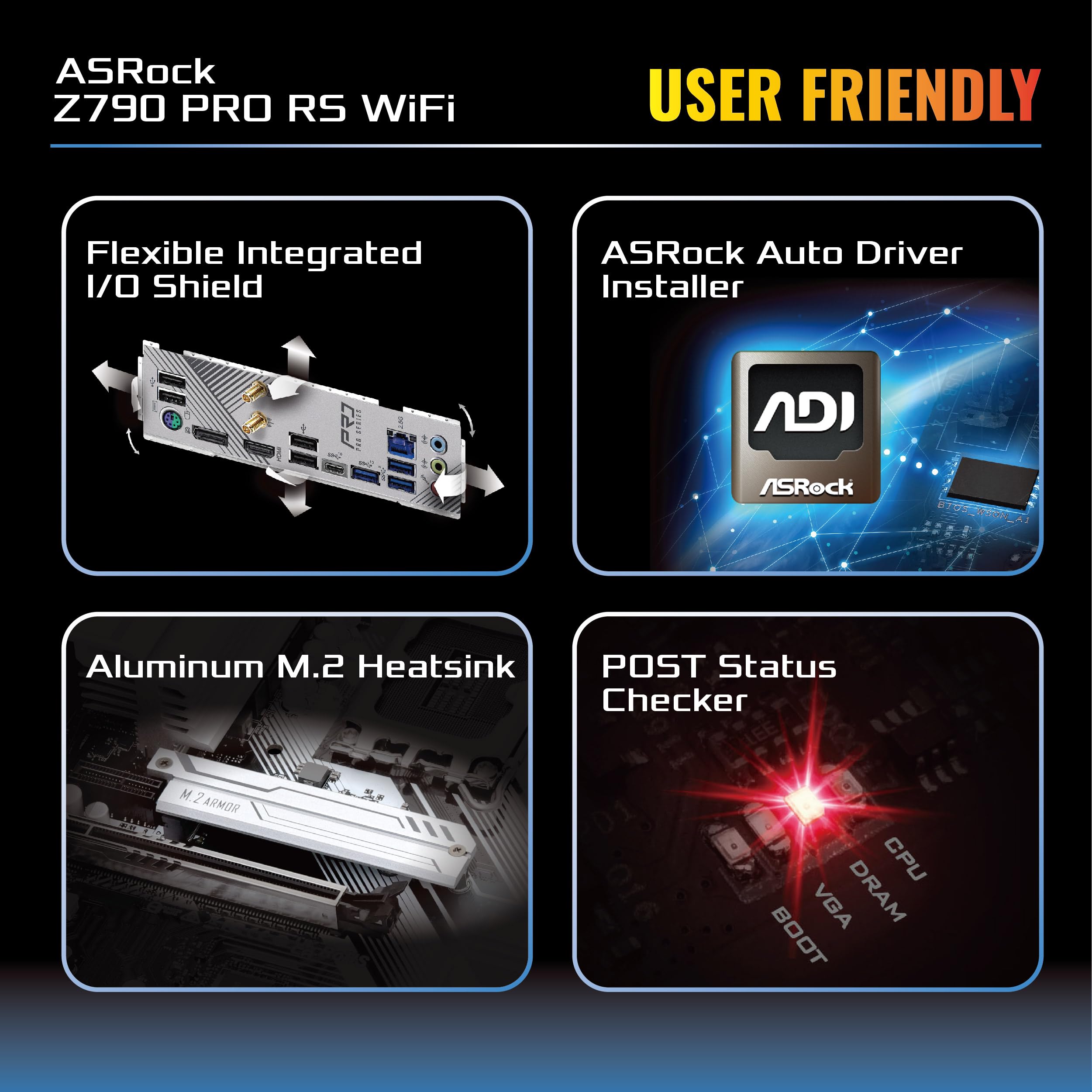 Amazon.com: ASRock Z790 Pro RS WiFi LGA1700 ATX Motherboard