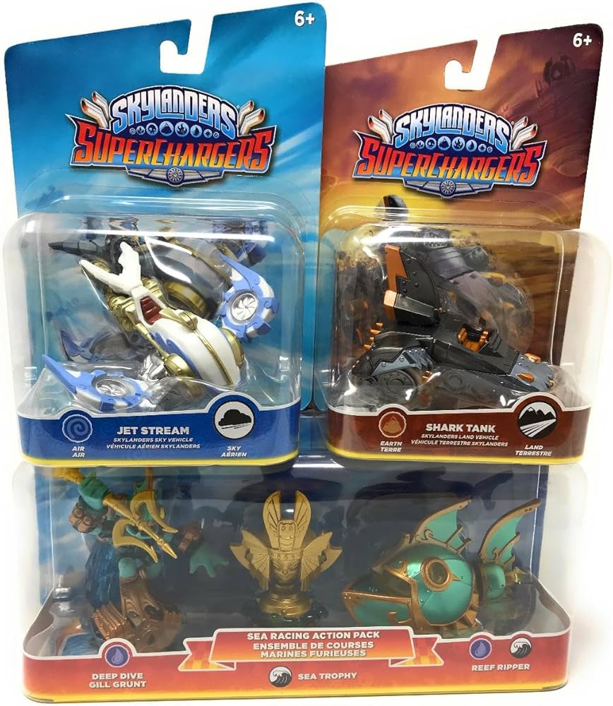Amazon.com: Skylanders SuperChargers: 3 Pack bundle Sea racing
