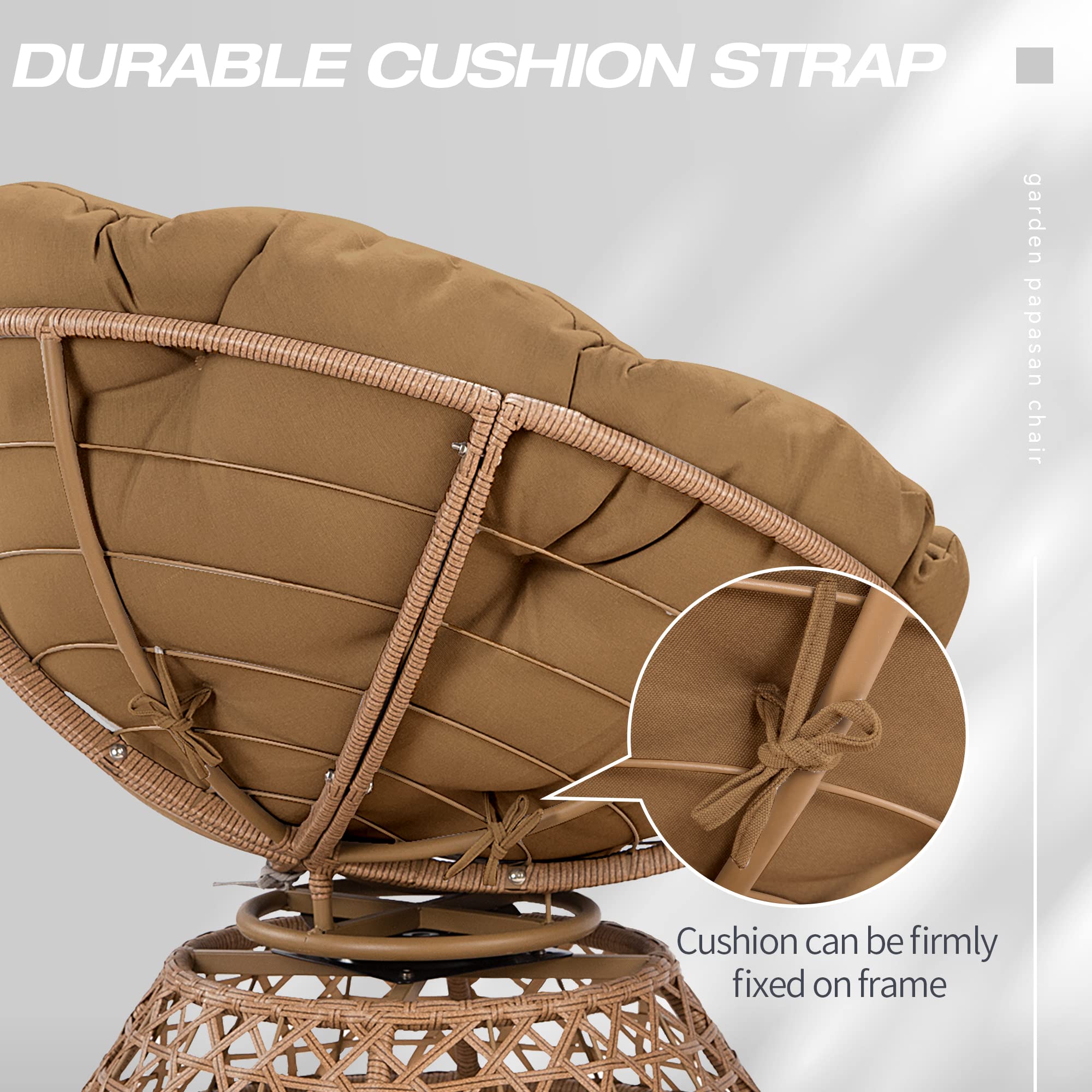 Amazon.co.jp: Gardenbee パパサンチェア クッション付き 360°回転